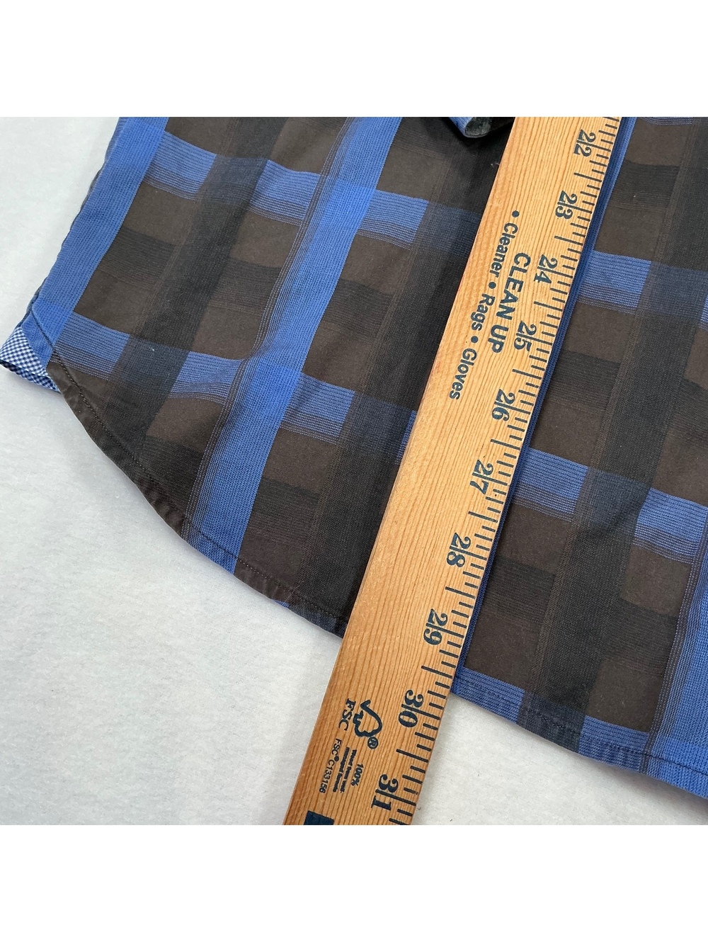 Tommy Bahama Men's Long Sleeve Blue and Brown Plaid Button-Up Shirt 100% Cotton - Picture 5 of 13
